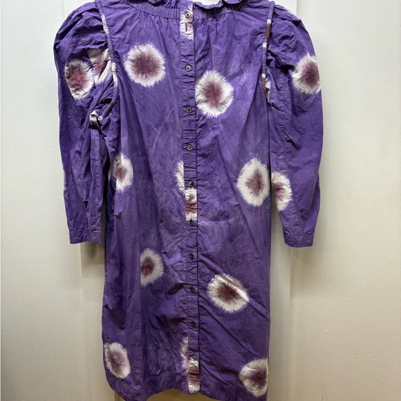 Sea New York Purple and White Long Sleeve Tie Dye Dress - Picture 3 of 4